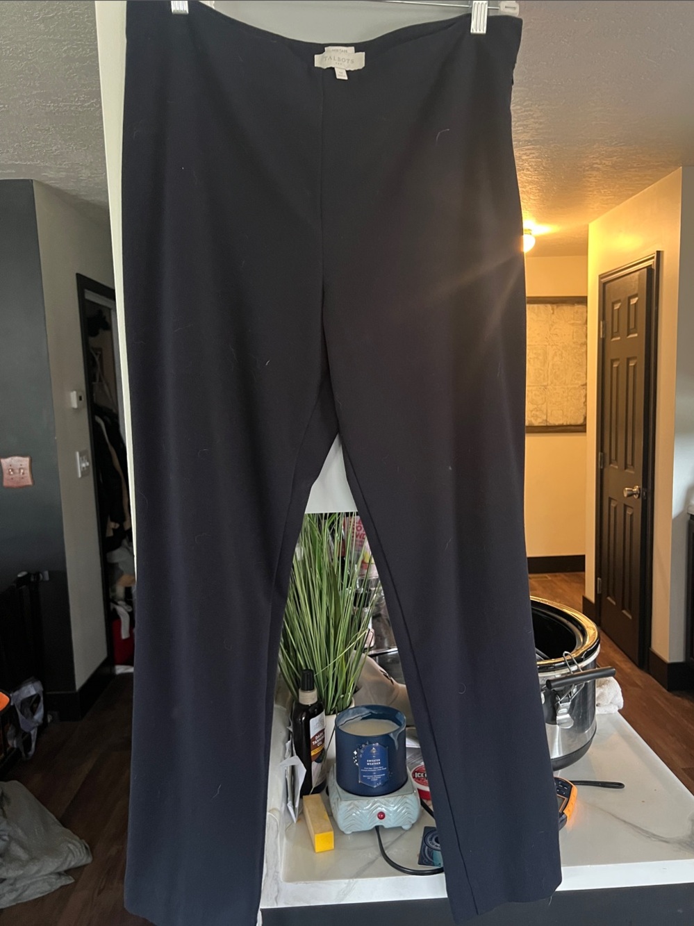 Talbots Black Straight-Leg Ponte Pants - Women's